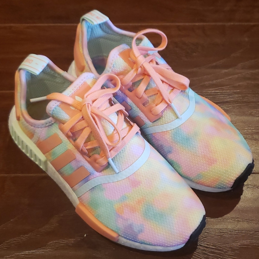 Adidas NMD R1 Tie Dye Athletic Sneakers - Picture 2 of 15